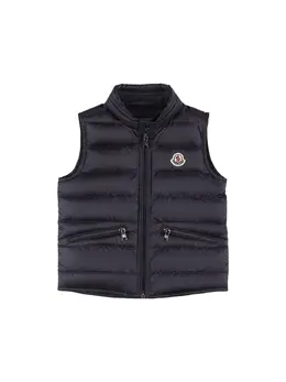 MONCLER: Голубой жилет 