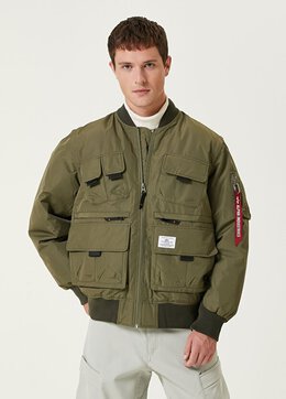 Alpha Industries: Пальто цвета хаки 