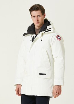 Canada Goose: Белая куртка Langford