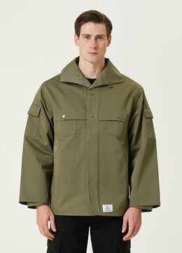 Alpha Industries: Пальто цвета хаки 