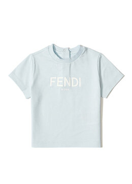 Fendi: Синяя футболка