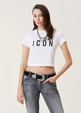 Dsquared2: Белая футболка  Icon