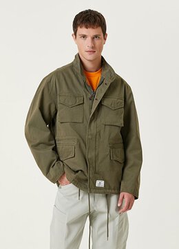 Alpha Industries: Пальто цвета хаки 