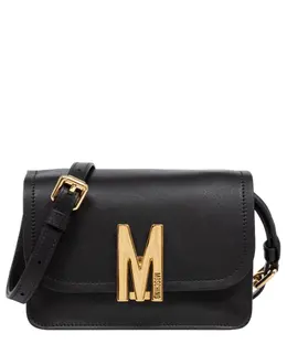 Moschino: Чёрная сумка через плечо 