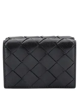 Bottega Veneta: Чёрный кошелёк Snap