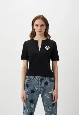 Love Moschino: Чёрная футболка