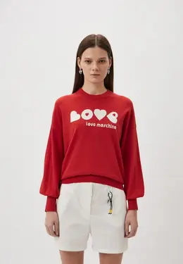 Love Moschino: Красный свитер 