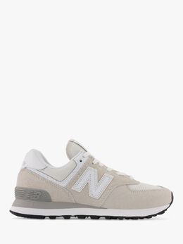 New Balance: Белые кроссовки  574