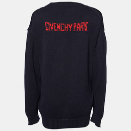 Givenchy: Синий свитер 4G