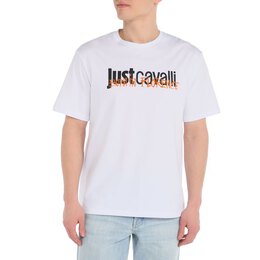 Just Cavalli: Белая футболка 