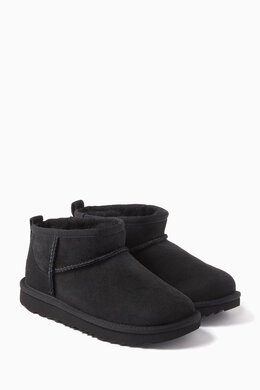 UGG: Чёрные ботинки Ultra Mini