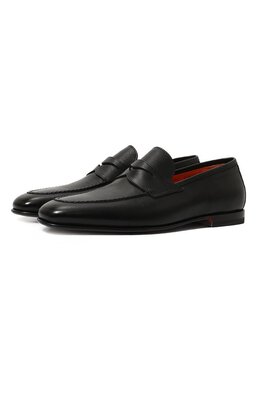 Santoni: Чёрные туфли 