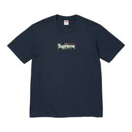 Supreme: Тёмная футболка  Box Logo