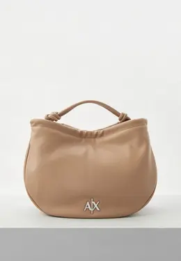 Armani Exchange: Бежевая сумка 