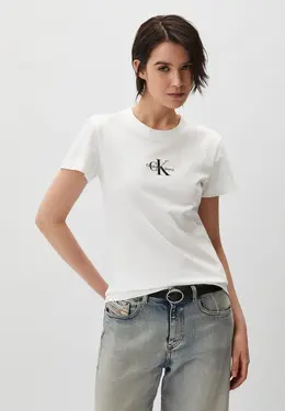 Calvin Klein Jeans: Белая футболка