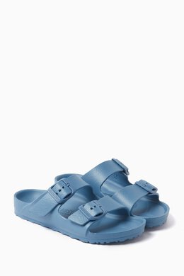 Birkenstock: Голубые сандалии Arizona