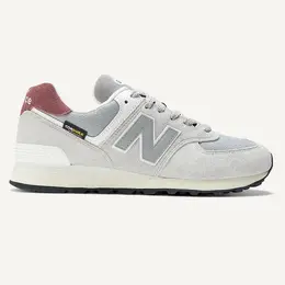 New Balance: Серые кроссовки 