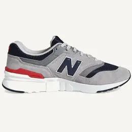 New Balance: Серые кроссовки 