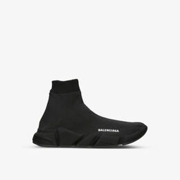 Balenciaga: Чёрные кроссовки Speed