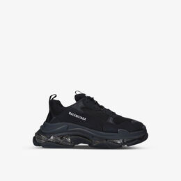 Balenciaga: Чёрные кроссовки  Triple S