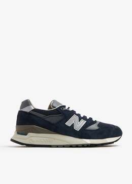 New Balance: Синие кроссовки 