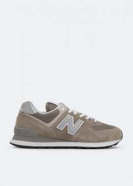 New Balance: Серые кроссовки  574