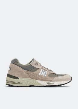 New Balance: Коричневые кроссовки  991