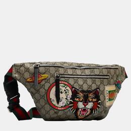 Gucci: Бежевая сумка GG Supreme