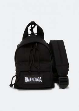 Balenciaga: Чёрный рюкзак 