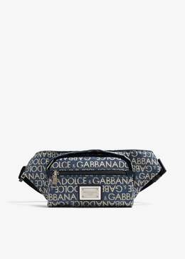 Dolce&Gabbana: Синяя поясная сумка 