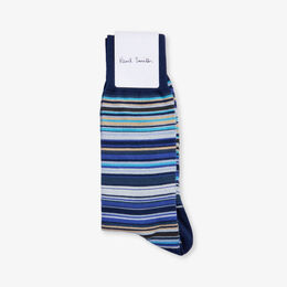 Paul Smith: Синие носки Signature Stripe