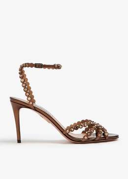 Aquazzura: Коричневые сандалии Tequila 85