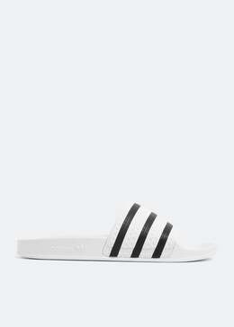 Adidas: Белые шлёпанцы  Adilette