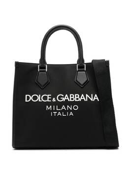 Dolce & Gabbana: Чёрная сумка-шоппер 