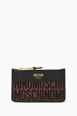 Moschino: Коричневый картхолдер