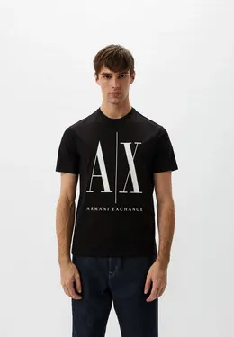 Armani Exchange: Чёрная футболка 