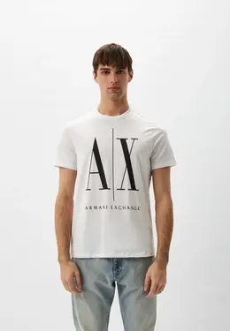 Armani Exchange: Белая футболка 