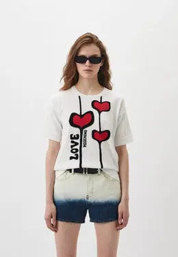 Love Moschino: Белый свитер 