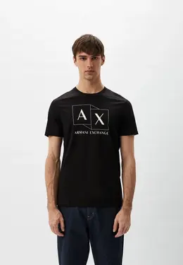 Armani Exchange: Чёрная футболка 