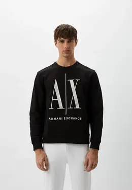 Armani Exchange: Чёрный свитшот 