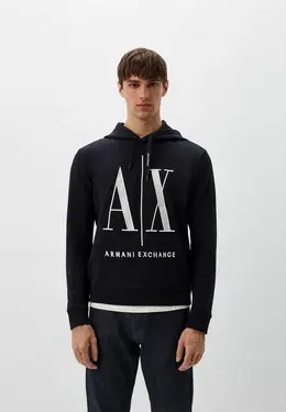 Armani Exchange: Синяя толстовка