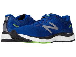 New Balance: Синие кроссовки 