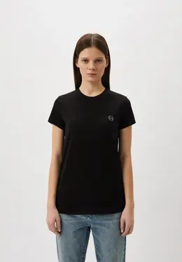 Armani Exchange: Чёрная футболка 