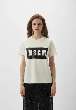 MSGM: Белая футболка 