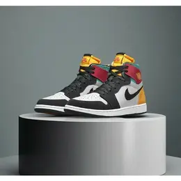 NIKE: Жёлтые кроссовки Air Jordan