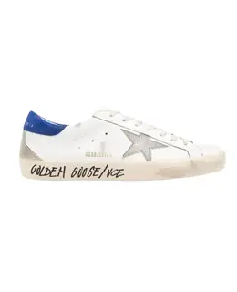 Golden Goose: Голубые кроссовки  Superstar