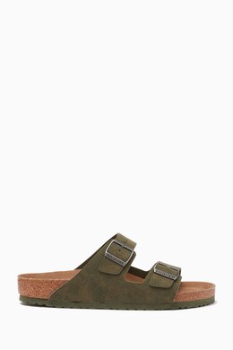 Birkenstock: Зелёные сандалии Arizona