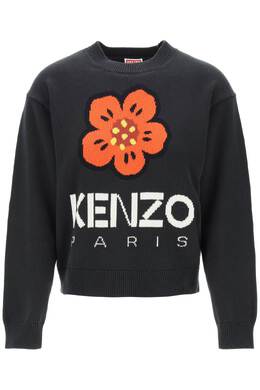 Kenzo: Свитер с цветочным принтом 