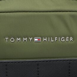 Tommy Hilfiger: Зелёная сумка Reporter