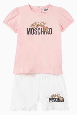 Moschino: Хлопковые шорты Teddy Bear